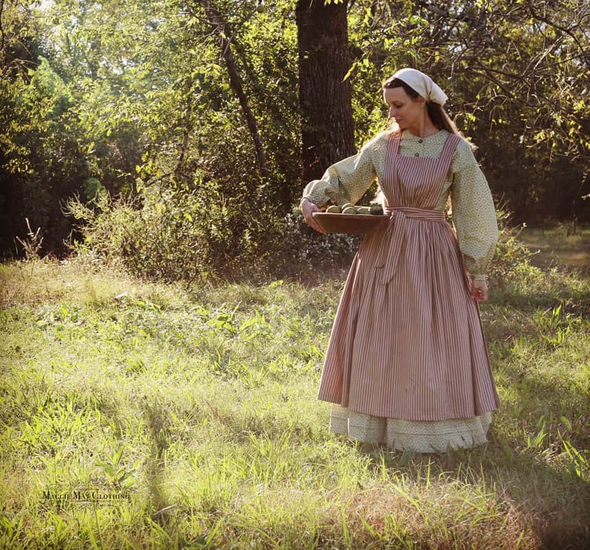 First ever photoshoot- A nod to Tasha Tudor – Maggie May Clothing- Fine Historical  Fashion