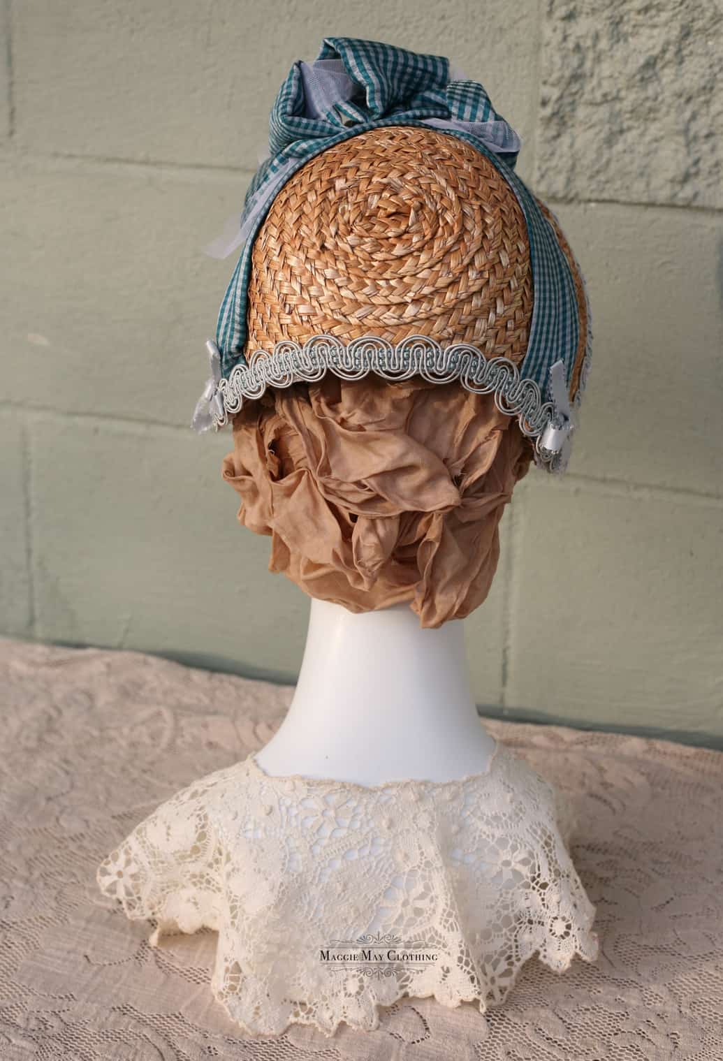 1880s era Straw Bonnet – Maggie May Clothing- Fine Historical Fashion