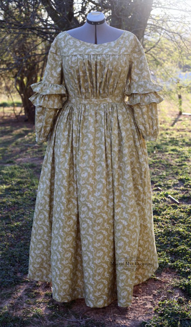 1838 transitional dress – Maggie May Clothing- Fine Historical Fashion