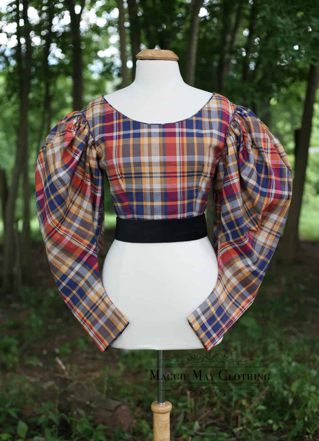 A custom 1830s tartan bodice – Maggie May Clothing- Fine Historical Fashion