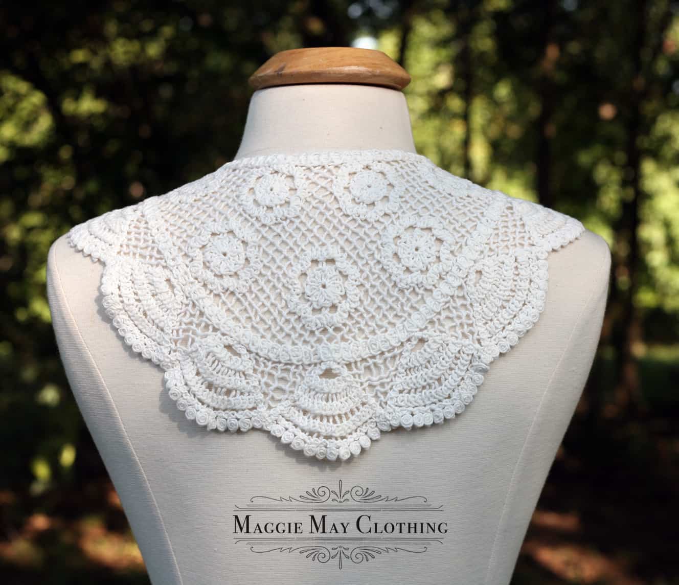 Crochet Lace collar in 6 different colors – Maggie May Clothing- Fine  Historical Fashion